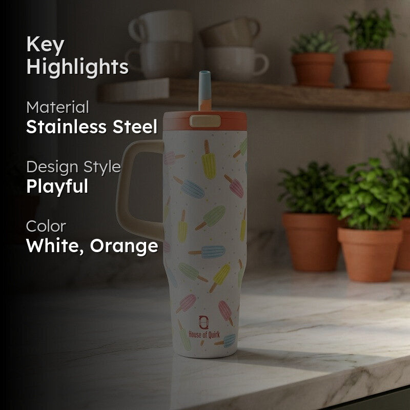 Popsicle Print Stainless Steel Tumbler - 1200 ML media 2