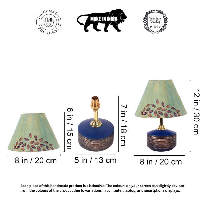 Leaves In Wind Wooden & Terracotta Table Lamp - Multicolor media 6