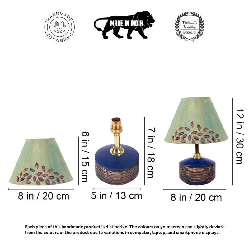 Leaves In Wind Wooden & Terracotta Table Lamp - Multicolor media 6