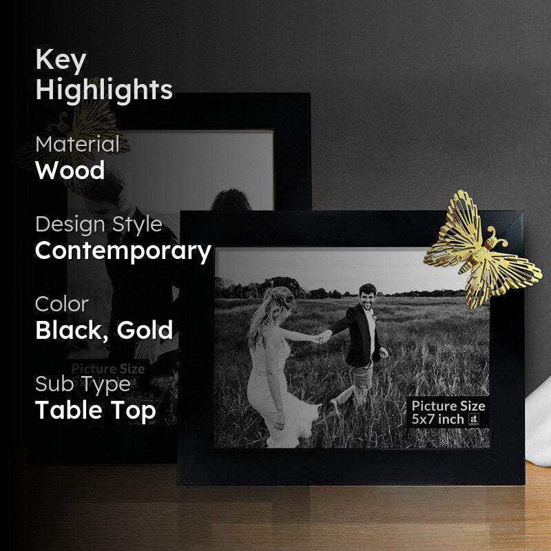 Evangeline Photo Frame (Black) - Set of Two media 2