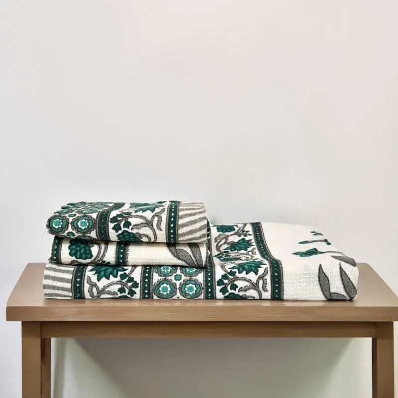 Maitreyi Waffle Towel Combo - Three Piece Set media 1