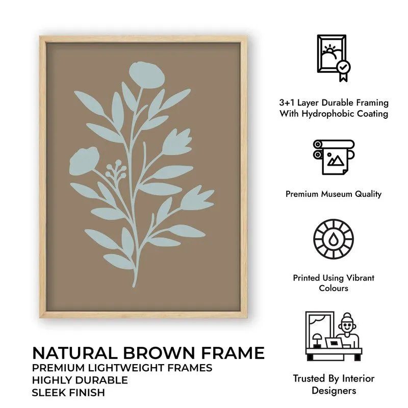 Coastal Flora Canvas Wall Painting With Brown Frame media 10