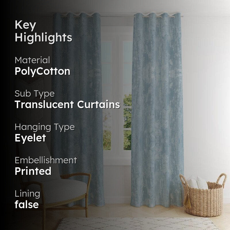Aviothic Jacquard Single Curtain (Turquoise) media 2
