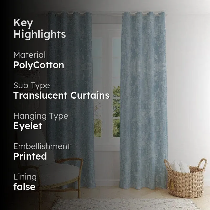 Aviothic Jacquard Single Curtain (Turquoise) media 2