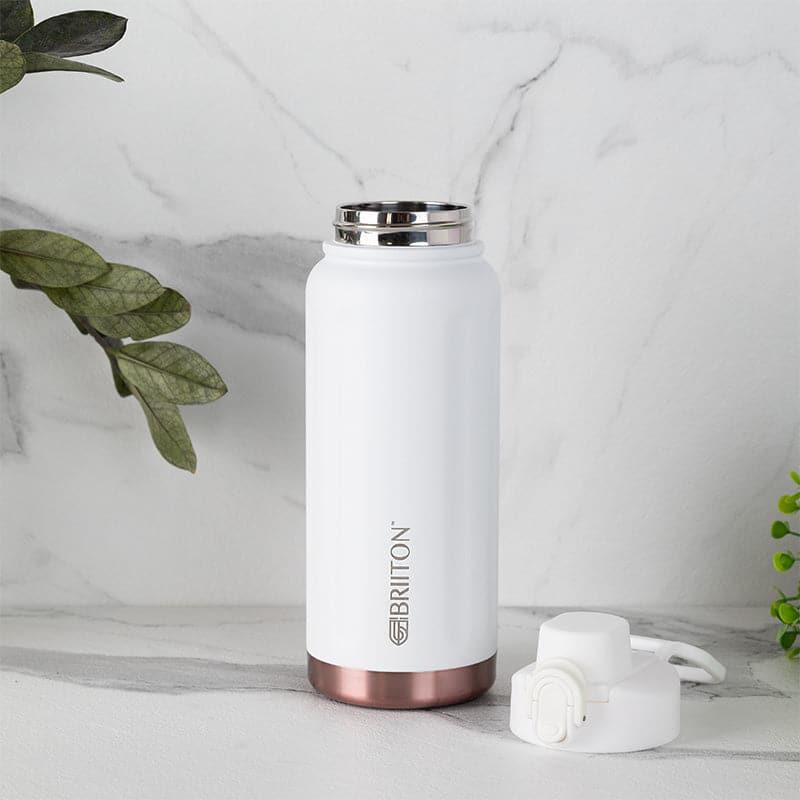 Sip Bliss Hot & Cold Thermos Water Bottle (White & Grey, 750 mL Each) - Set Of Two media 3