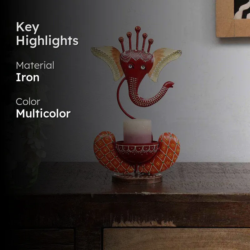 Ganesha Form Tea Light Holder media 2