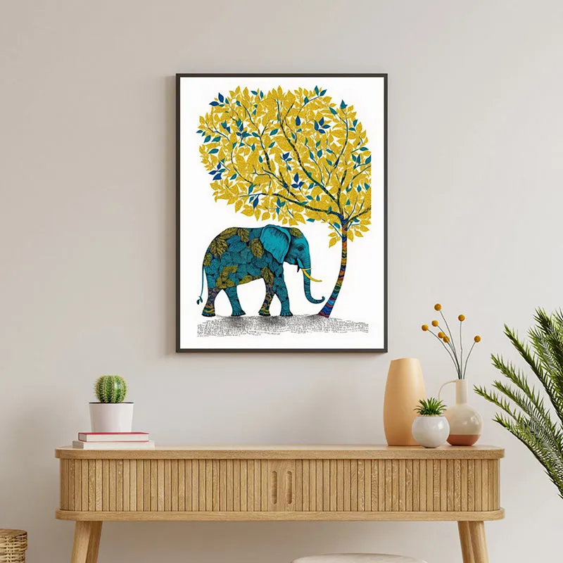 Neela Haathi Canvas Wall Art media 1