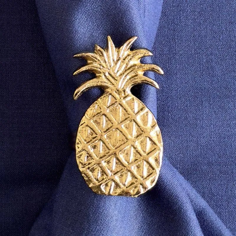 Silver Pineapple Napkin Ring - Set Of Four media 4