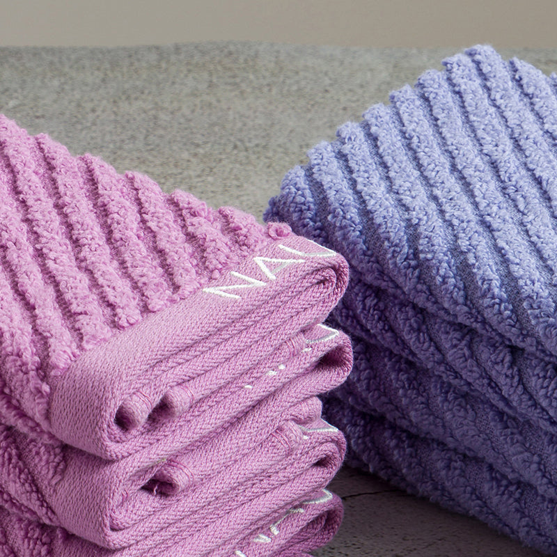 Nautica Riviera Soft Cotton Face Towel (Lilac & Light Blue) - Set Of Eight media 5