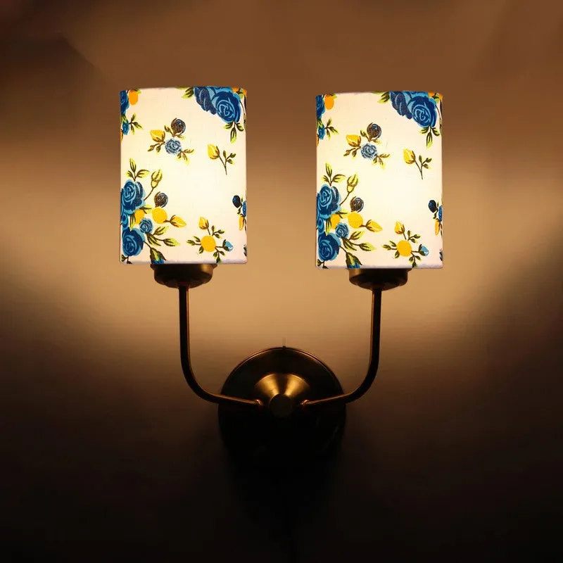 Floranira Fleur Duo Metal Wall Lamp - White,Blue media 7