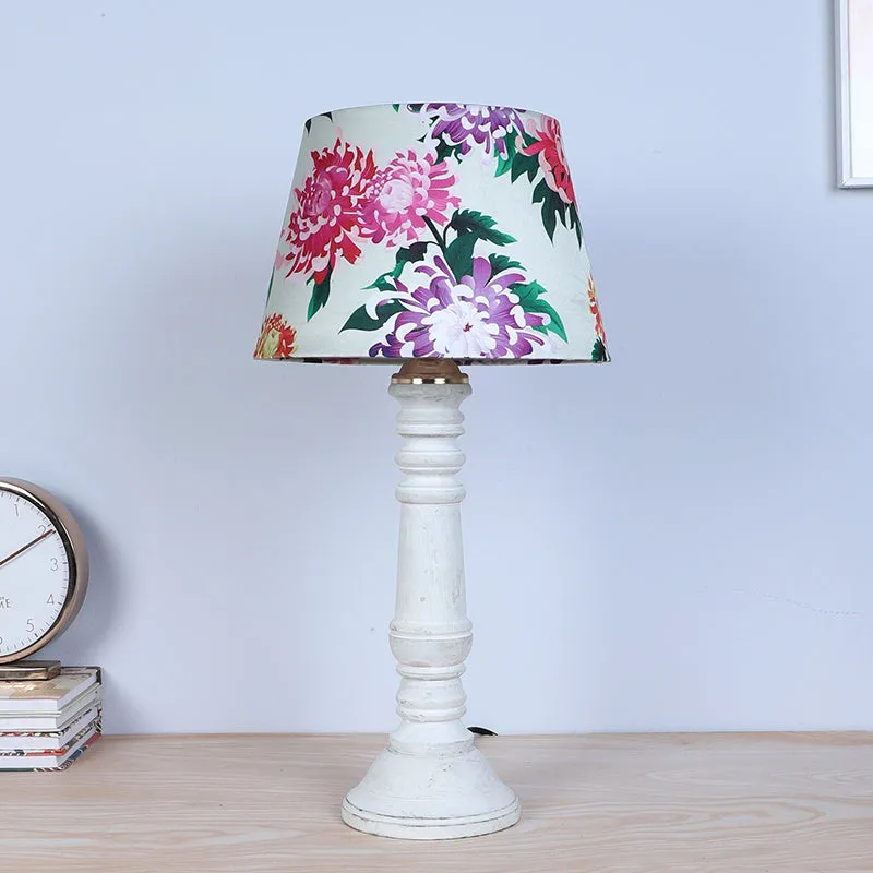 Miyabi Coil Printed Mango Wood Table Lamp - Multicolor media 3