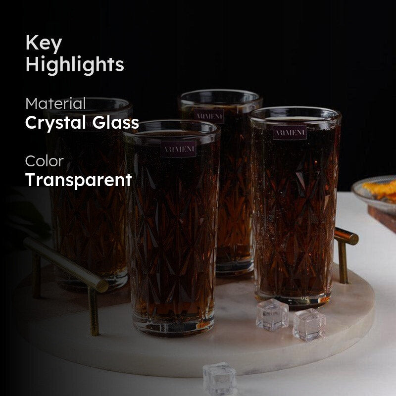 Elisia Etched Highball Glass (340 ml) - Set Of Four media 2