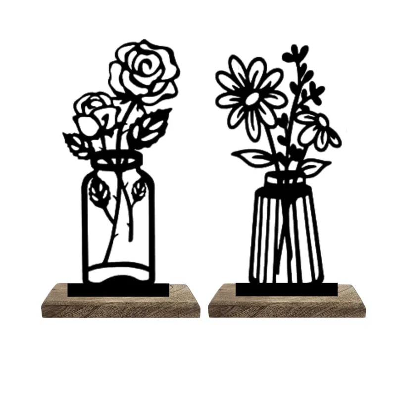 Vase Verre II Showpiece - Set Of Two media 4