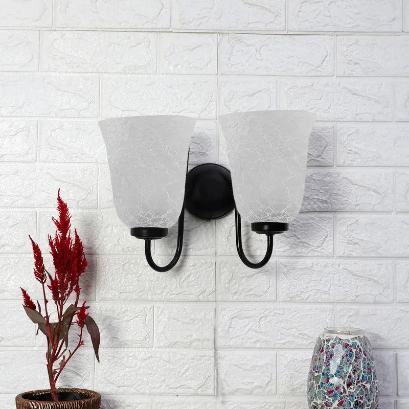 Crystal Bloom Twin Shade Glass Wall Lamp media 3