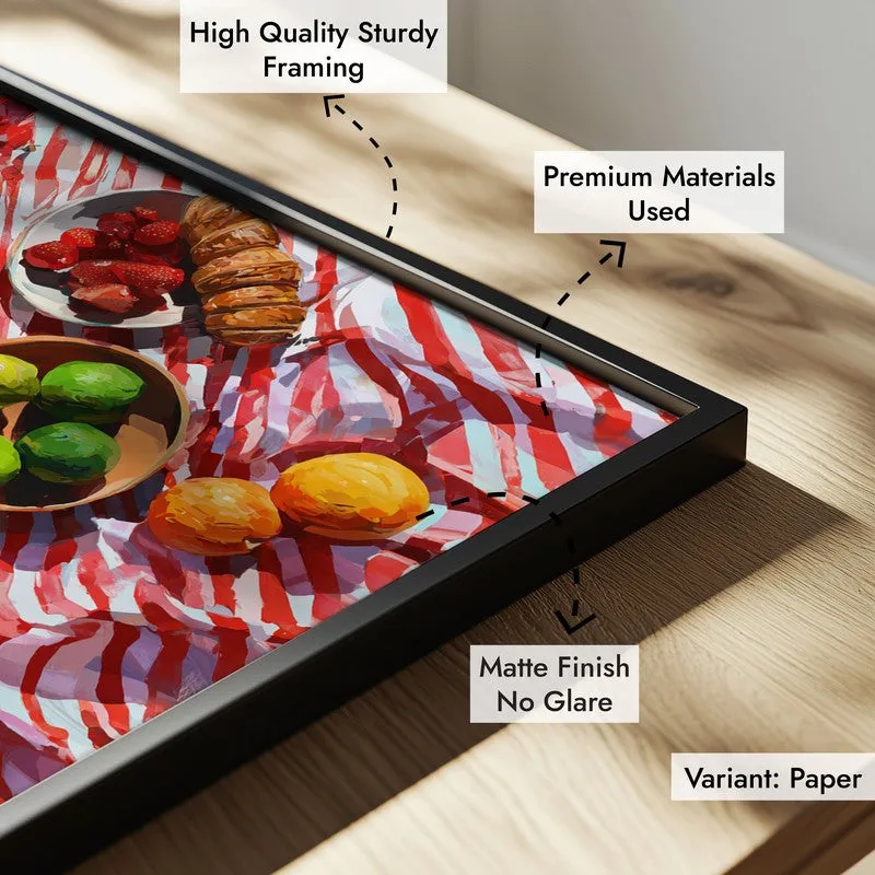 Berry Brunchscape Canvas Wall Painting - Black Frame media 6