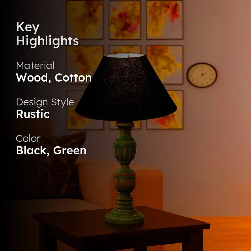 Arvello Ziora Wooden Table Lamp - Black media 2