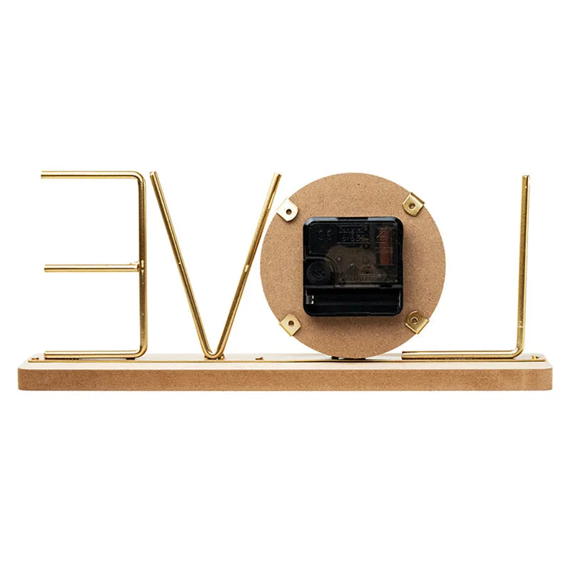 Typo Love Table Clock - Gold media 7