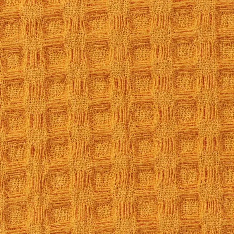 Axitra Wafel Weave Cotton Blanket - Yellow media 4