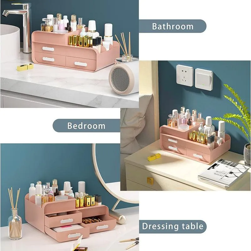 The Stash Bash Plastic Cosmetic Organiser - Pink media 6