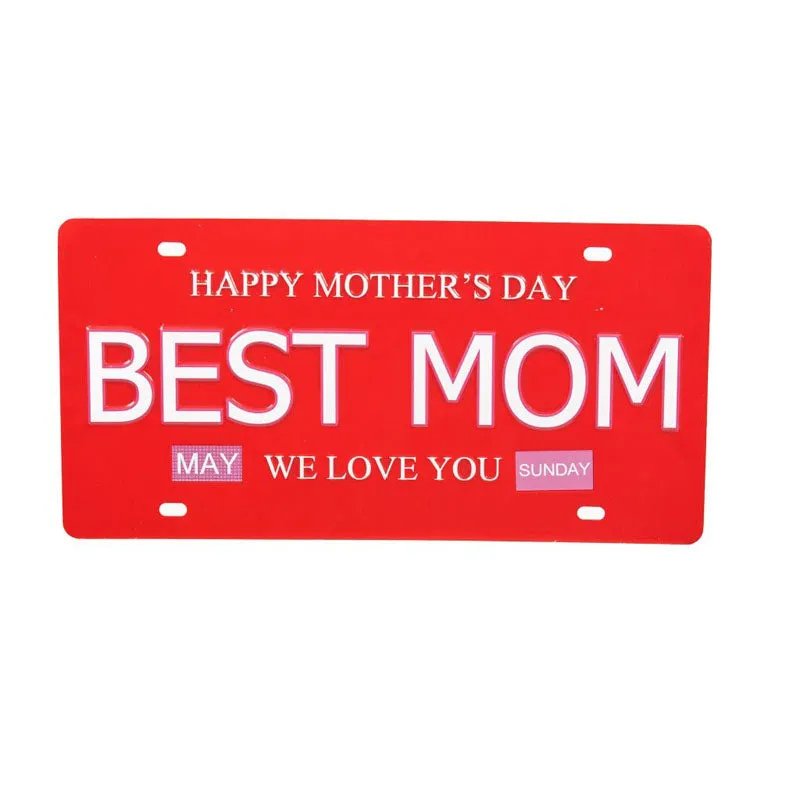 Happy Mothers Day Sign Plate Metal Wall Accent media 3