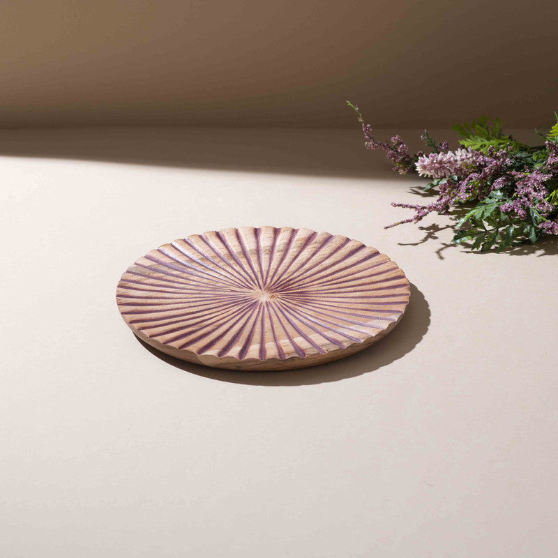 Opulence Handcrafted Mango Wood Platter - Brown