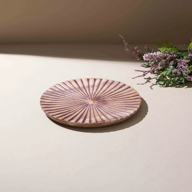 Opulence Handcrafted Mango Wood Platter - Brown media 1