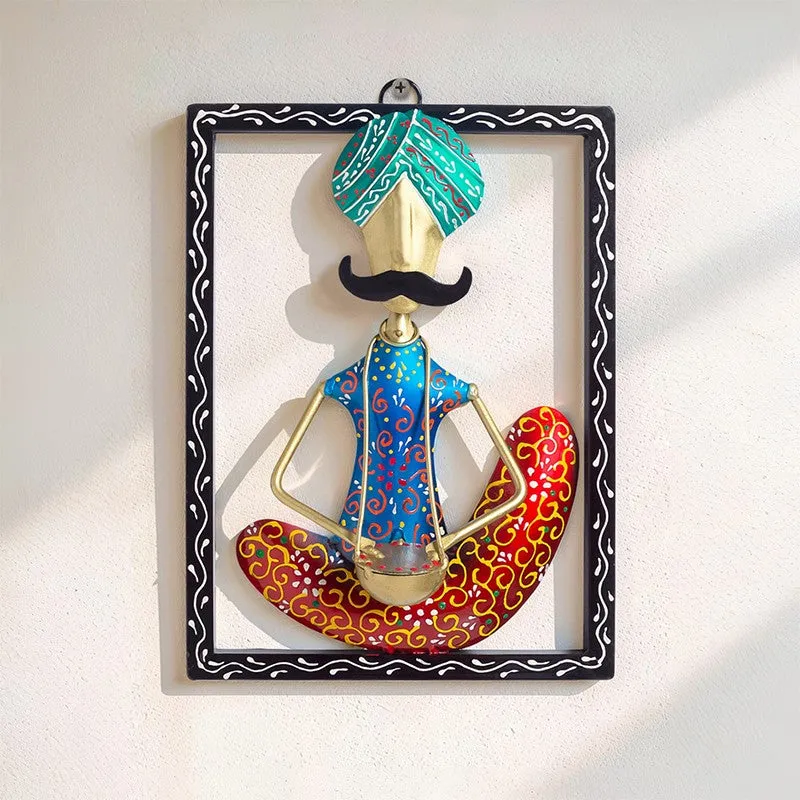 Folkart Iron Wall Accent - Orange,Blue media 1