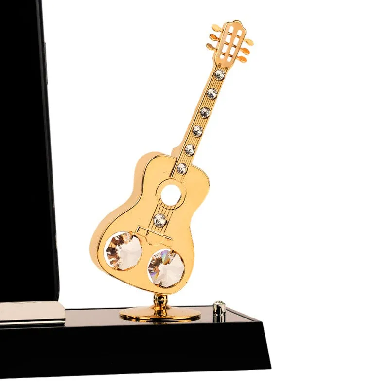 Luxe Guitar 24K Gold Plated Mild Steel Desk Oraganiser media 5