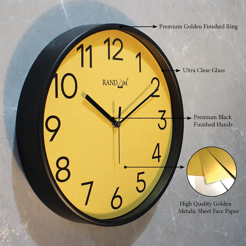 Kronika Analog Wall Clock - Black & Yellow media 6