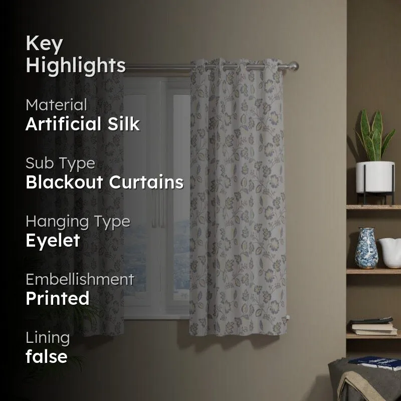 Ashta Floral Curtain - Set Of Two media 2