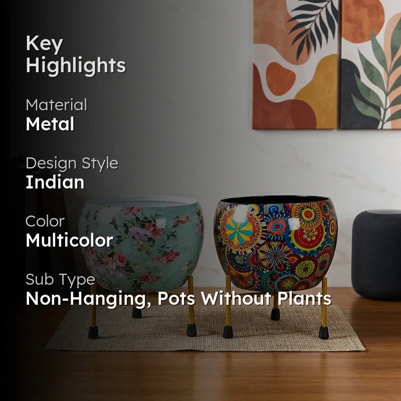 Bloom Blush Planter  With Stand - Set Of Two media 2