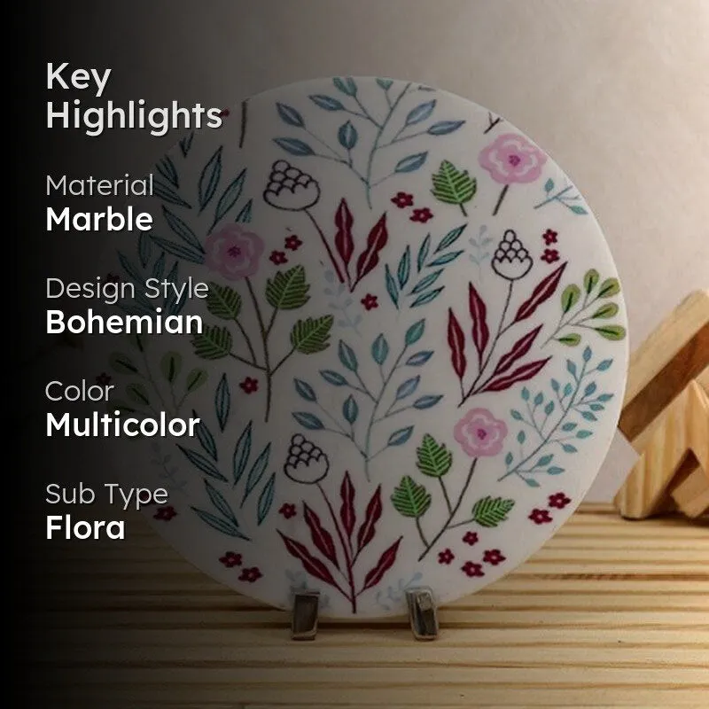 Blossom Bliss Printed Marble Showpiece media 2
