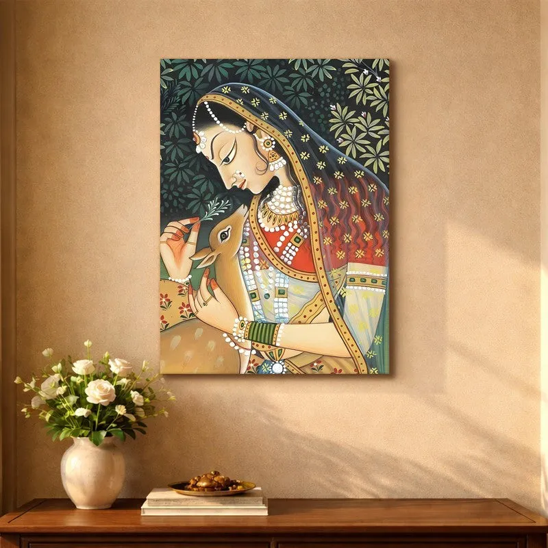 Rajasthan Princess Canvas Wall Art & Paintings media 5