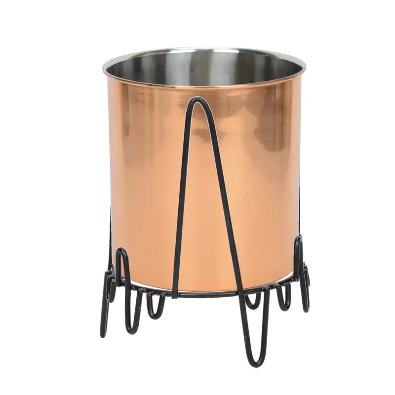 Retsa Stainless Steel Planter - Copper & Black media 3