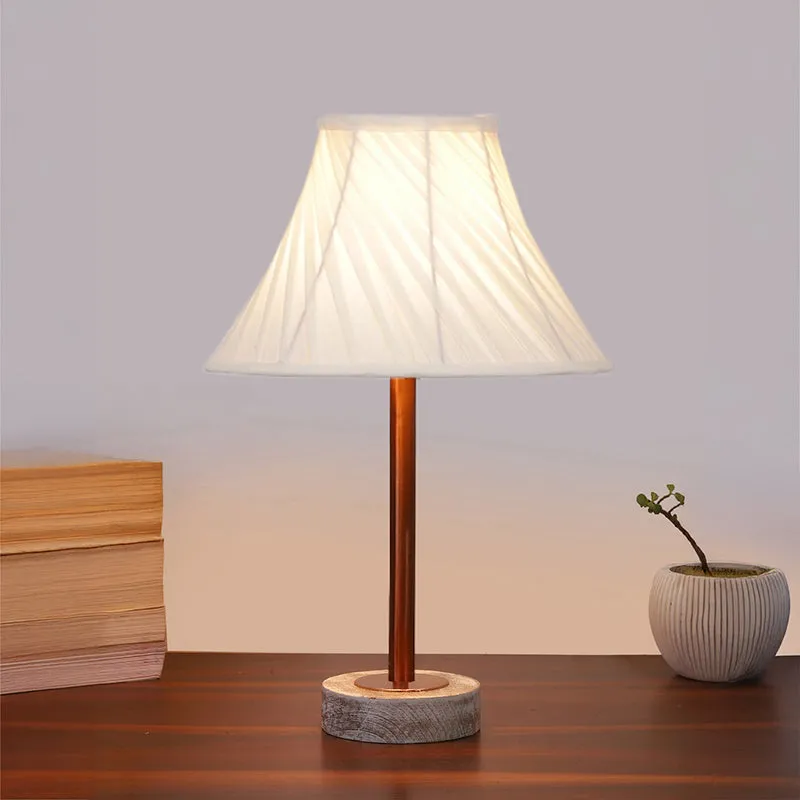 Twistra Rodin Wooden Table Lamp - Ivory,Copper,White media 2