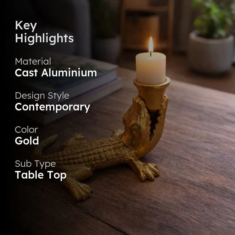 GoldenCroc Tealight/Candle Holder media 2