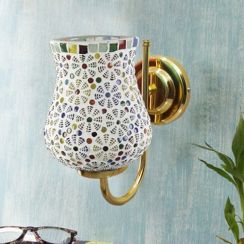 Galora Flora Goblet Glass & Metal Wall Lamp media 3