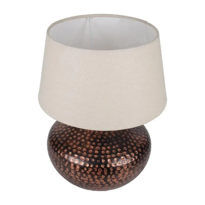 Arohana Fabric Table Lamp - Beige,Bronze media 3