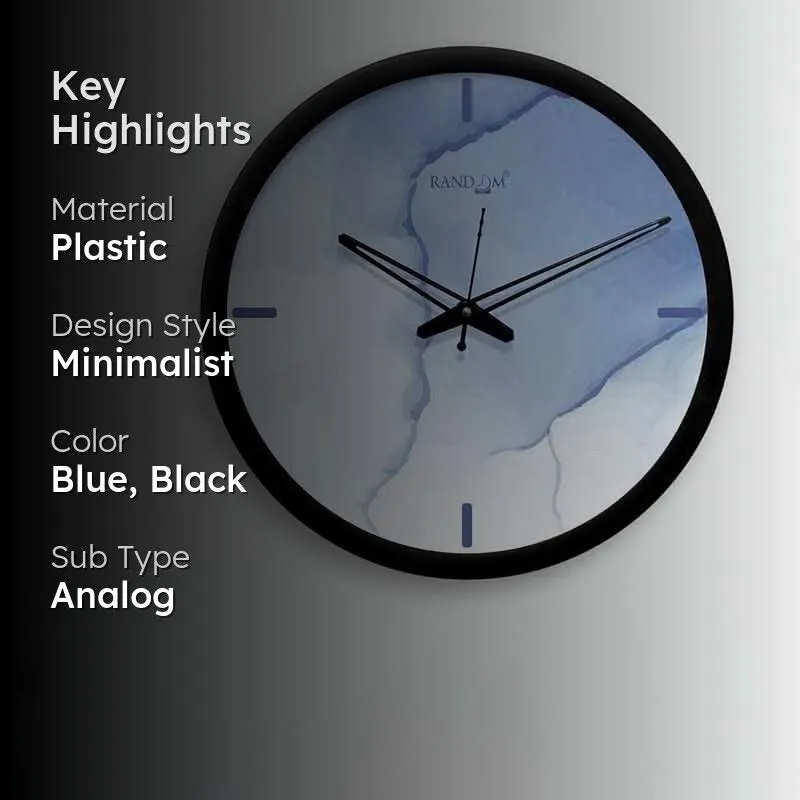 Watercolors Wall Clock - Ocean media 2
