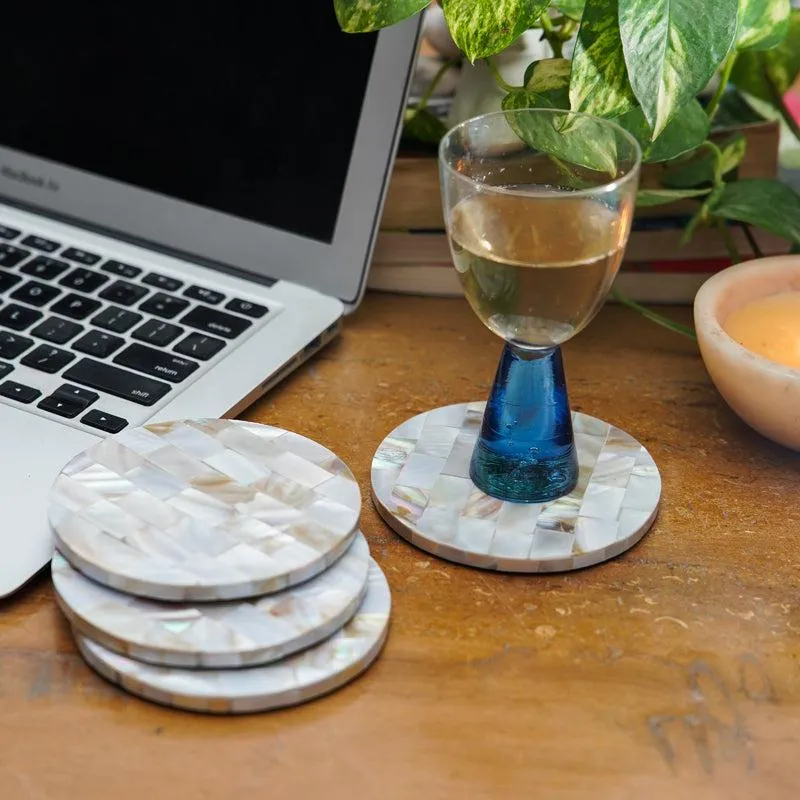 Casper Mother Of Pearl Coaster - Set Of Four media 1