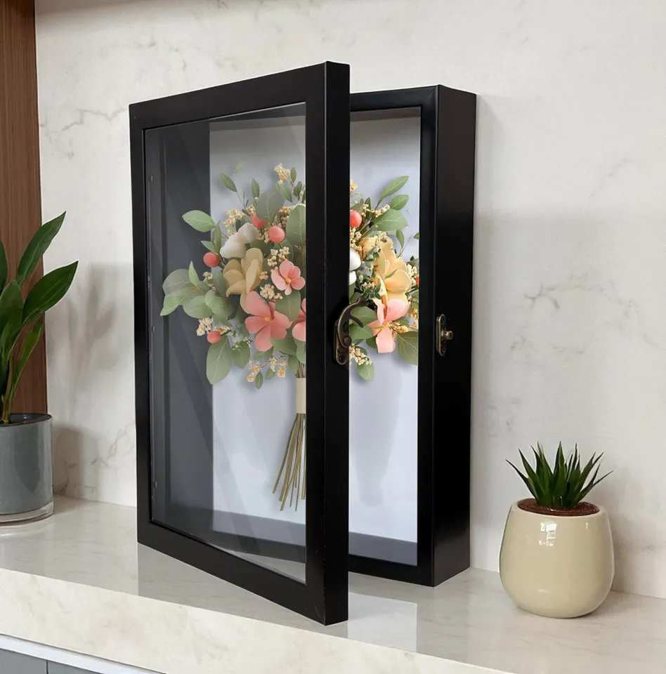 LuxeOutline MDF Shadow Box Photo Frame - Black media 1