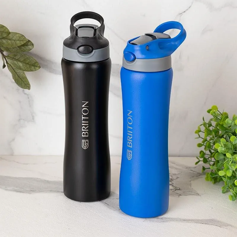 Handy Quench Hot & Cold Thermos Water Bottle (Black & Blue, 750 mL Each) - Set Of Two media 1