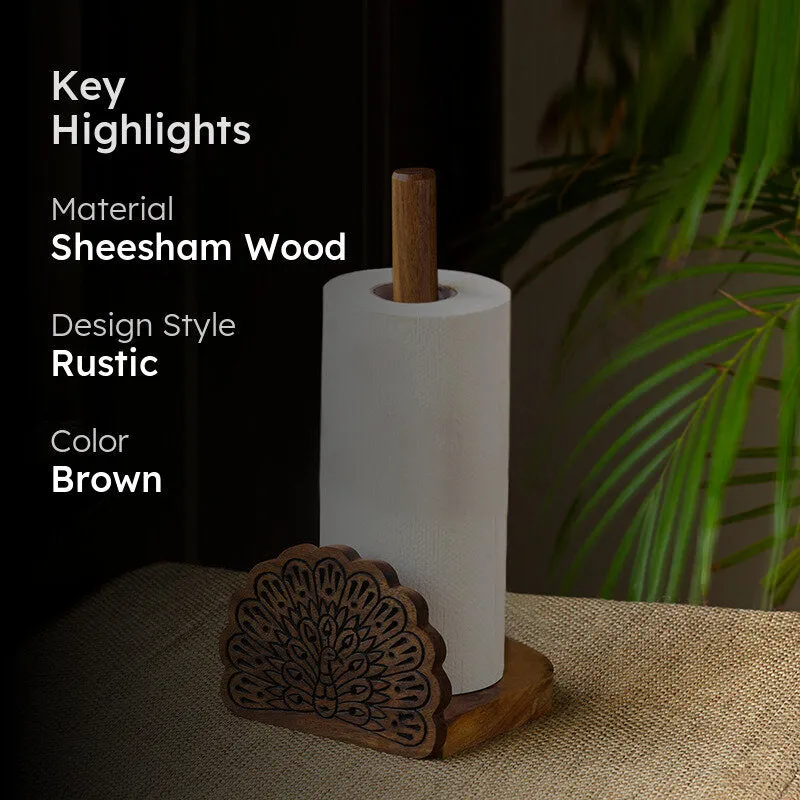 Anala Sheesham Wood Tissue Holder media 2