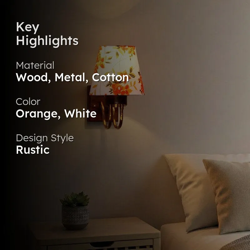 Gilded Arch Decorative Cotton Wall Lamp - Orange,White media 2