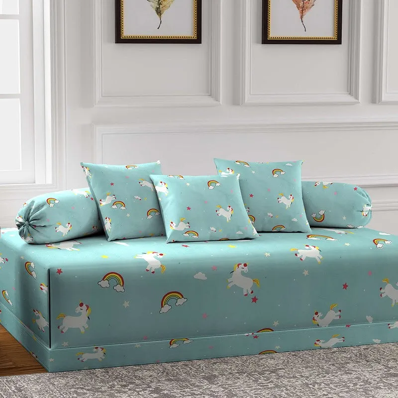 Crazy Unicorn Printed Diwan Set - Six Piece Set media 3