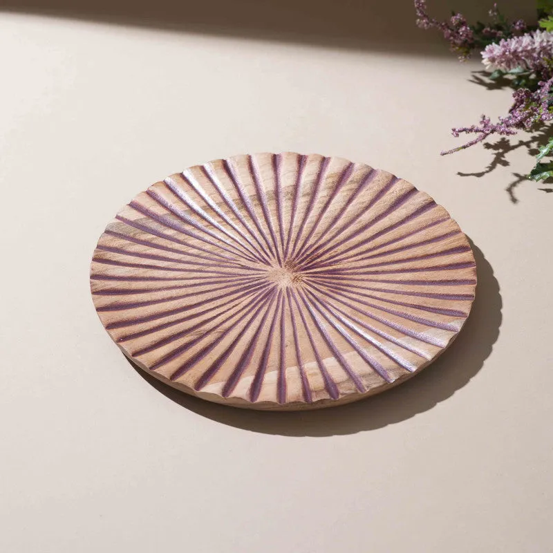 Opulence Handcrafted Mango Wood Platter - Brown media 4