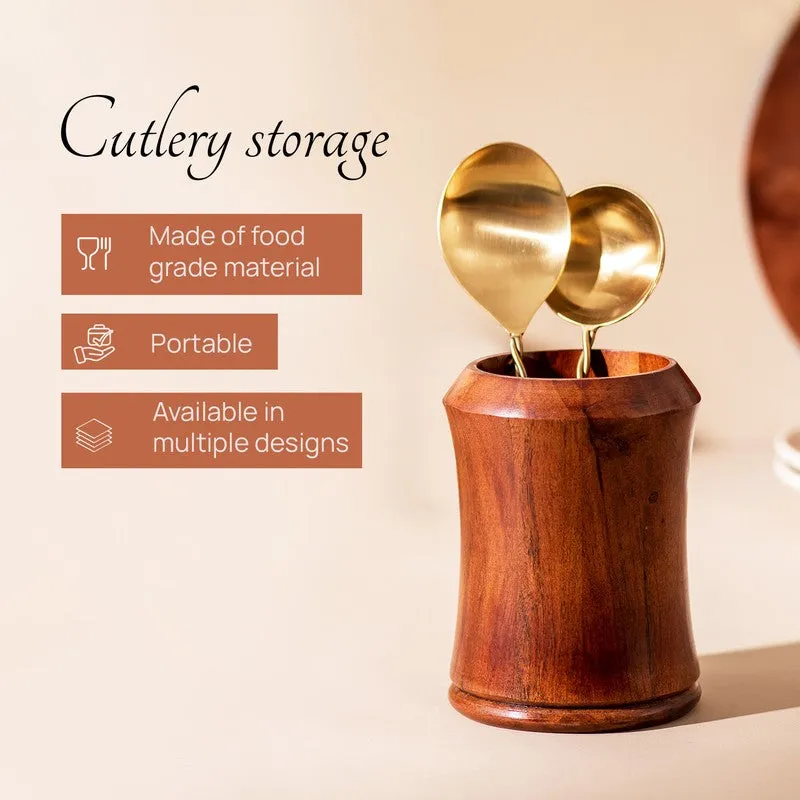 Clayra Wooden Cutlery Holder media 5