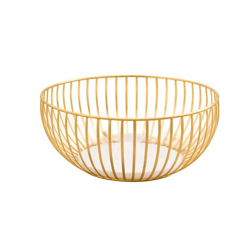 Alloy Fruit Basket - Gold media 3
