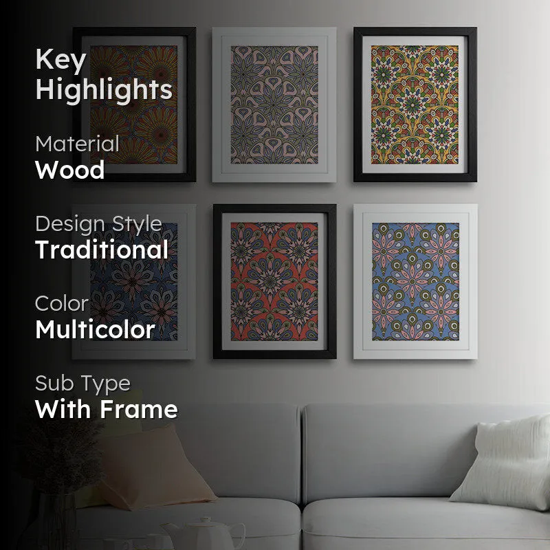 Motifs Of Traditions II Wall Art With Frame - Set Of Six media 2