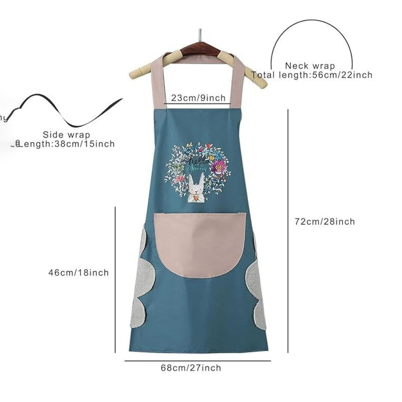 Waterproof Blue Chef Apron Comfortable PVC Kitchen Wear media 6